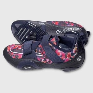 Nike SuperRep Cycle 2 NN Cycling Shoes - NEW Womens 9.5 Navy / Multi #48710-FLR
